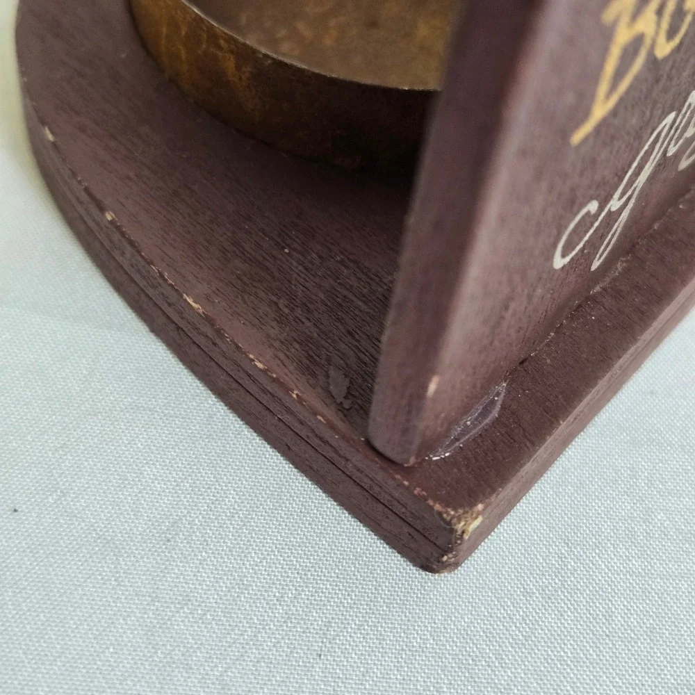 Hearthside Collection Wooden Tealight Candle Holder, My Heart Belongs To Grandma